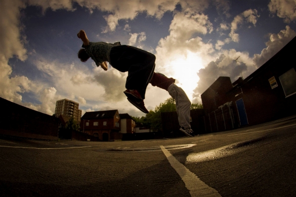 Sport photography skateboard jump Photo