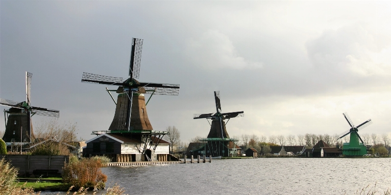 Architecture lake windmill wind Photo