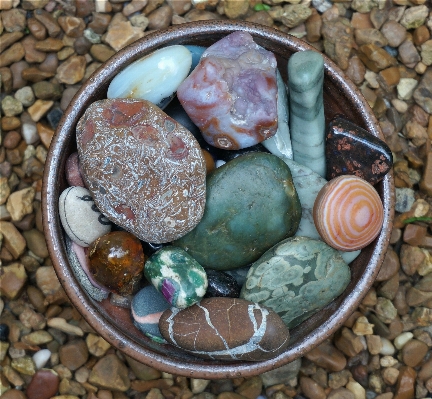 Nature rock glass bowl Photo