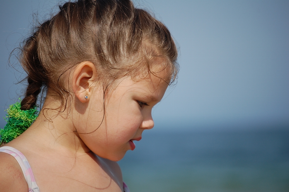 Plaża osoba dziewczyna włosy