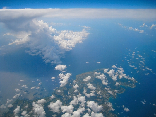 Sea horizon mountain cloud Photo