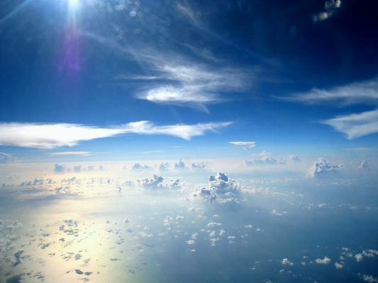 Sea horizon light cloud Photo