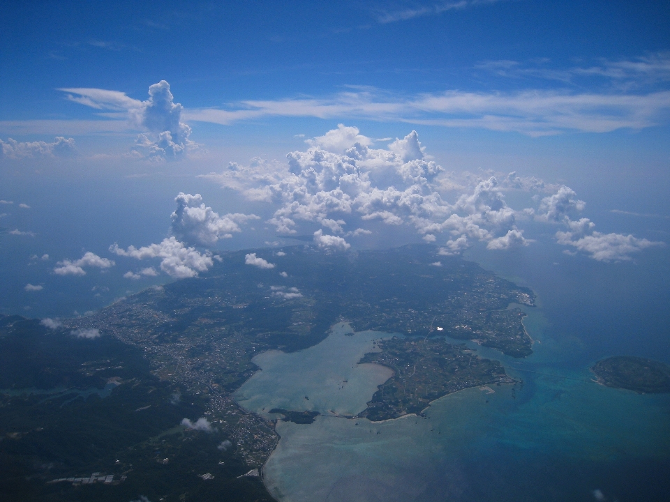 Mer horizon montagne nuage