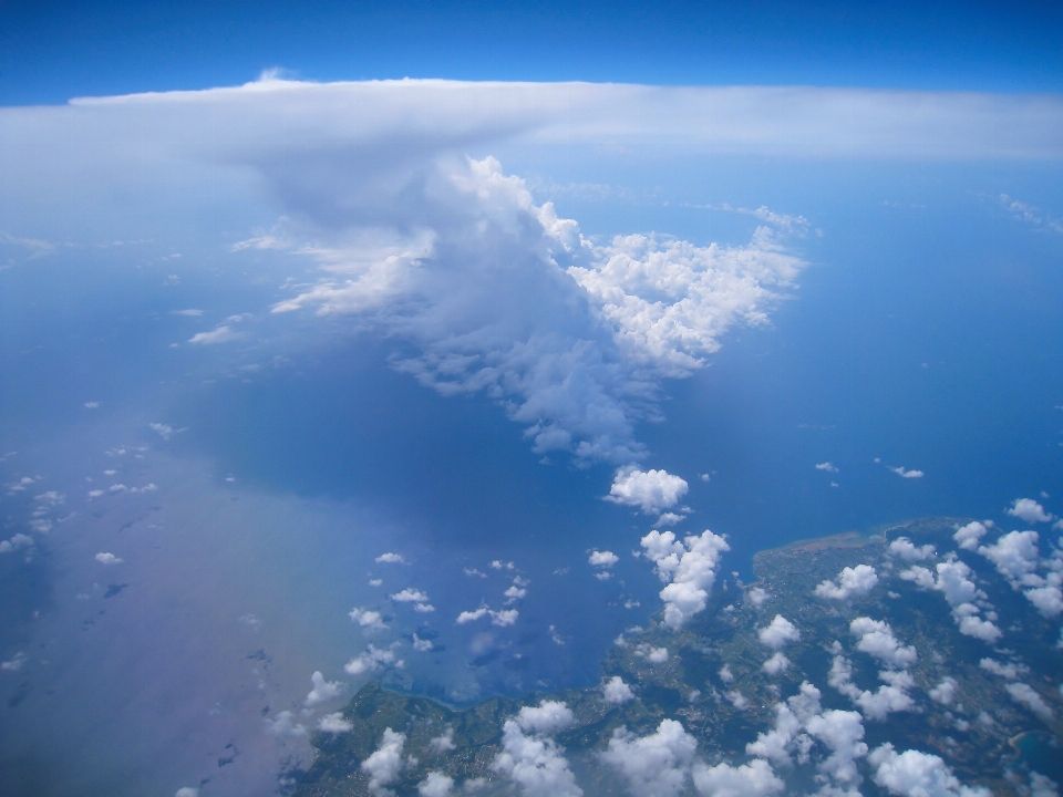 Mar horizonte nube cielo