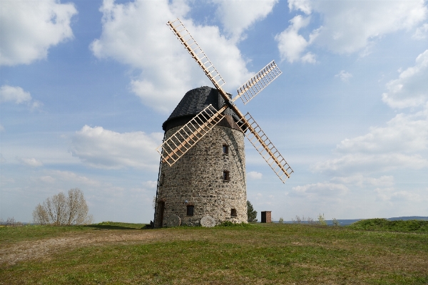 Landscape sky prairie windmill Photo