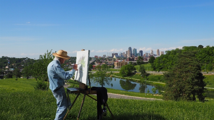 Walking lawn paint tourism Photo