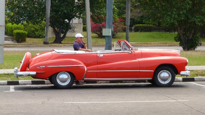 Car old red vehicle Photo