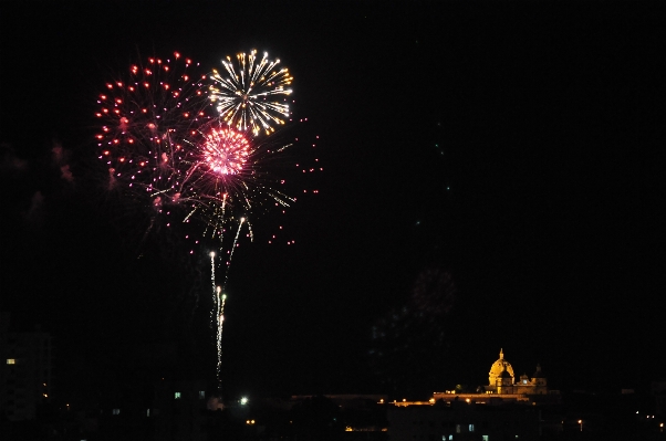 Night recreation new year fireworks Photo