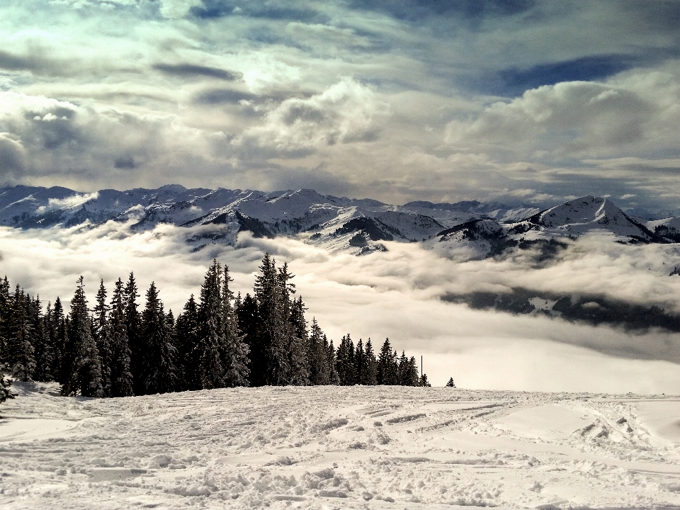 Landschaft berg schnee winter