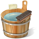 Full wooden bucket Icon