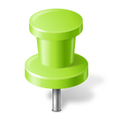 Pushpin green Icon