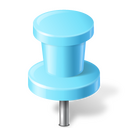 Pushpin blue Icon