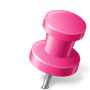 Pushpin pink Icon