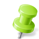 Pushpin green Icon