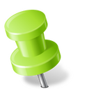 Pushpin green Icon