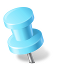 Pushpin blue Icon