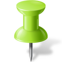 Pushpin green Icon