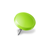 Pushpin green Icon