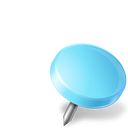 Pushpin blue Icon