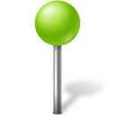 Pushpin green Icon