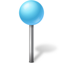 Pushpin blue Icon