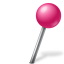 Pushpin pink Icon