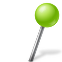 Pushpin green Icon