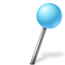 Pushpin blue Icon