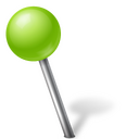 Pushpin green Icon