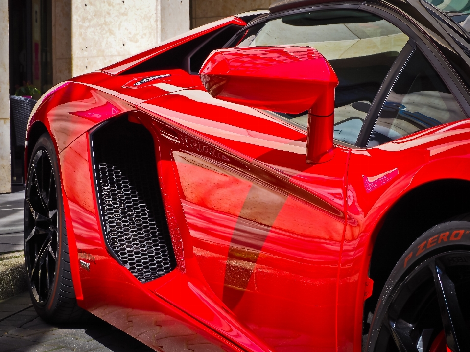 Car wheel red vehicle