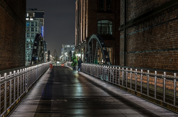 Light wood road bridge Photo