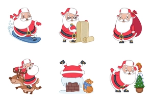 Santa Stickers 