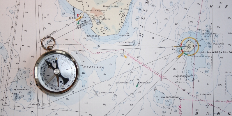 Line compass map circle Photo