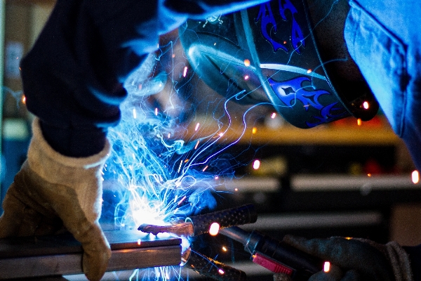 Vehicle welding blue laser Photo