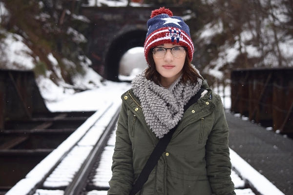 Snow winter girl woman Photo