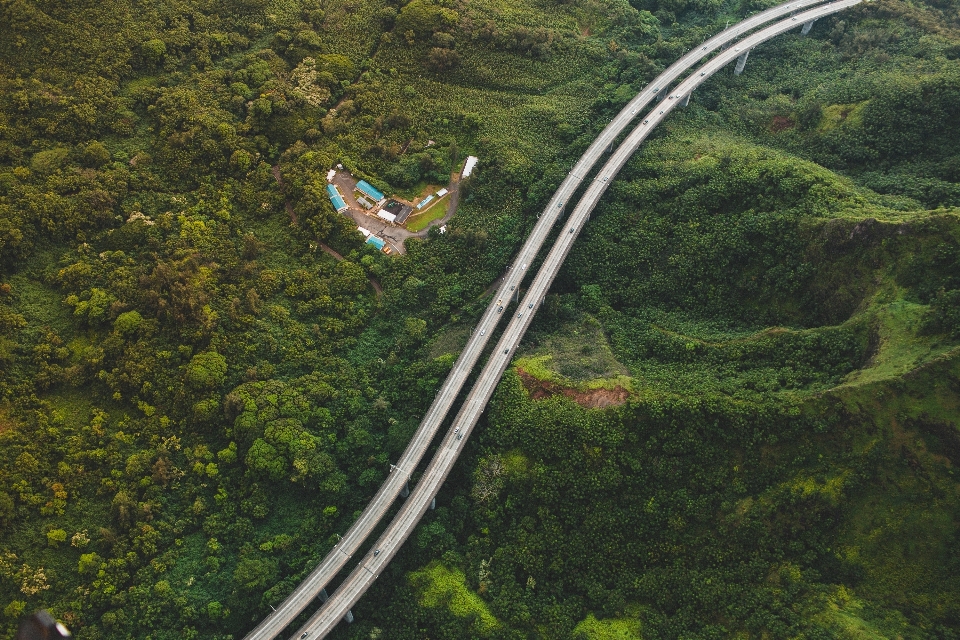 Paisagem estrada ponte interior