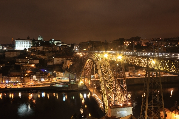 Light bridge night city Photo