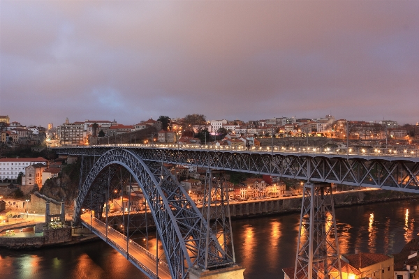 Foto Ponte orizzonte notte fiume