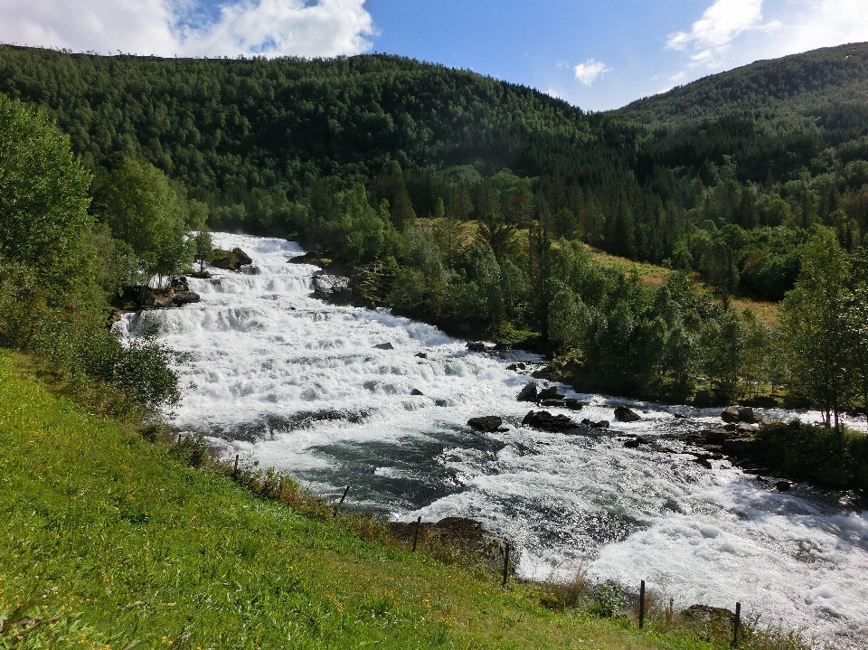 Paysage nature rock cascade