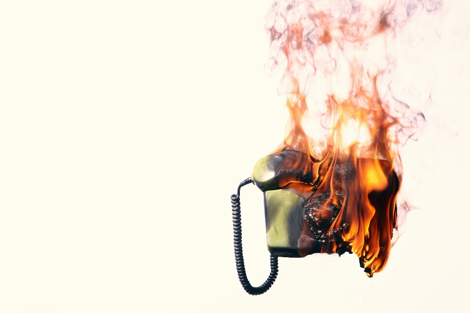 Phone office communication flame