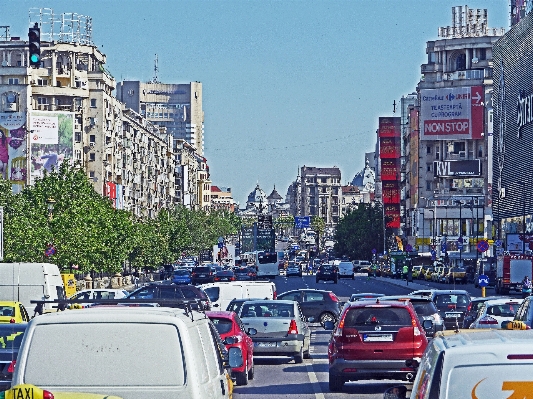 Pedestrian road skyline traffic Photo