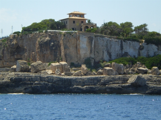 Sea coast rock villa Photo