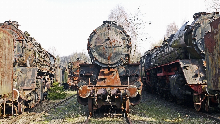 Railway train transport vehicle Photo