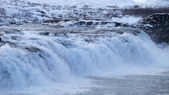 Sea water rock waterfall Photo