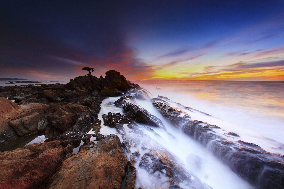 Beach landscape sea coast