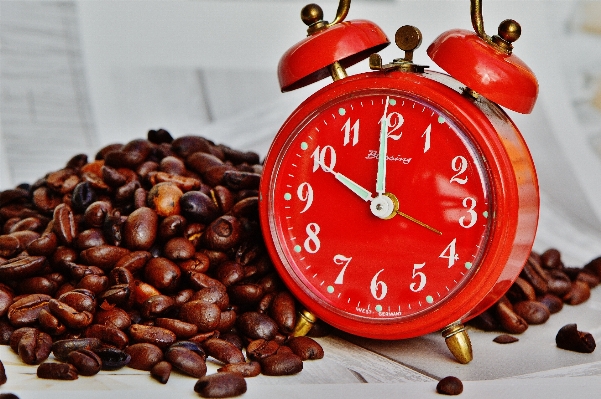 Cafe coffee time alarm clock Photo