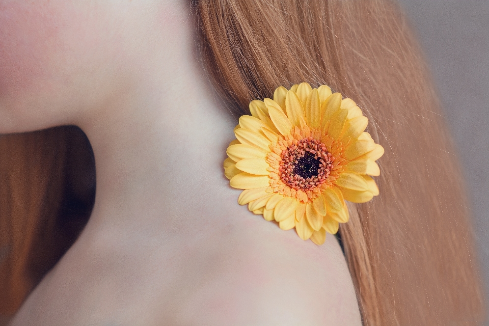 Hand blossom plant hair