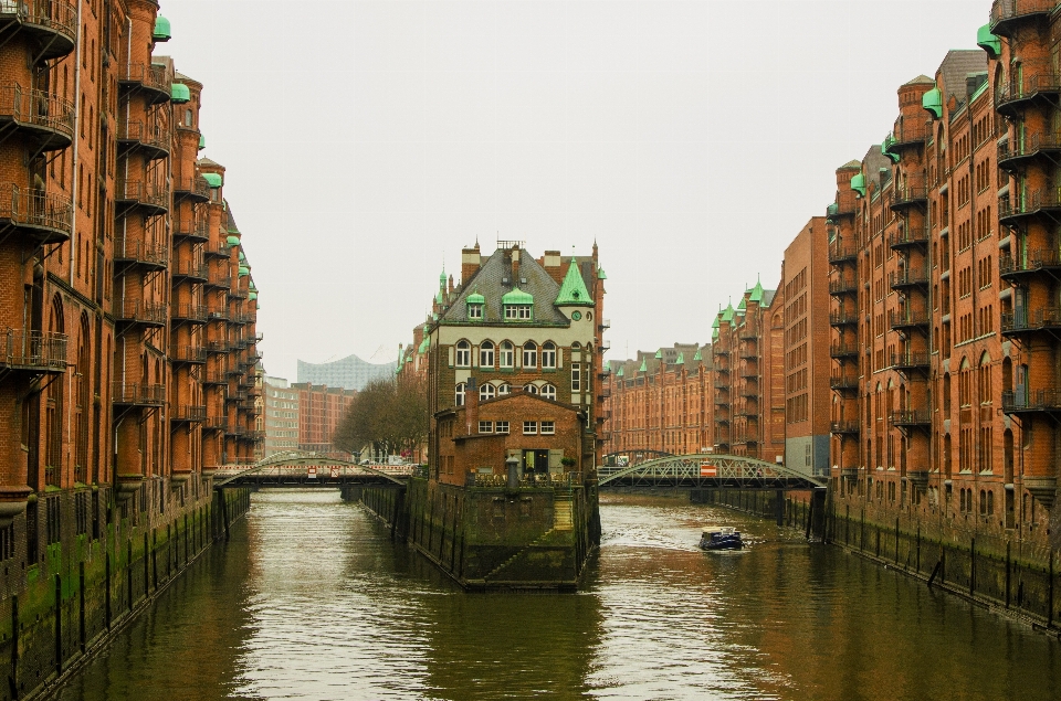 Architecture bridge town building