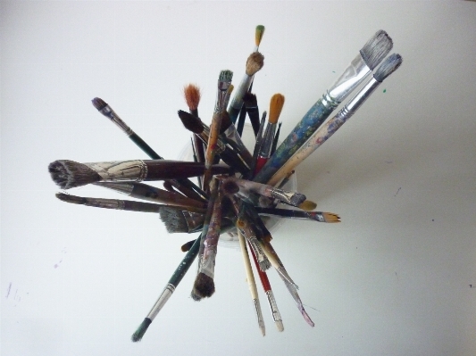 Photo Brosse artiste peinture brindille