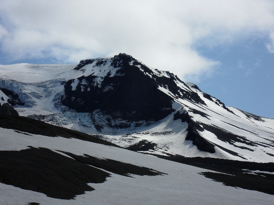 Berg schnee winter wolke Foto